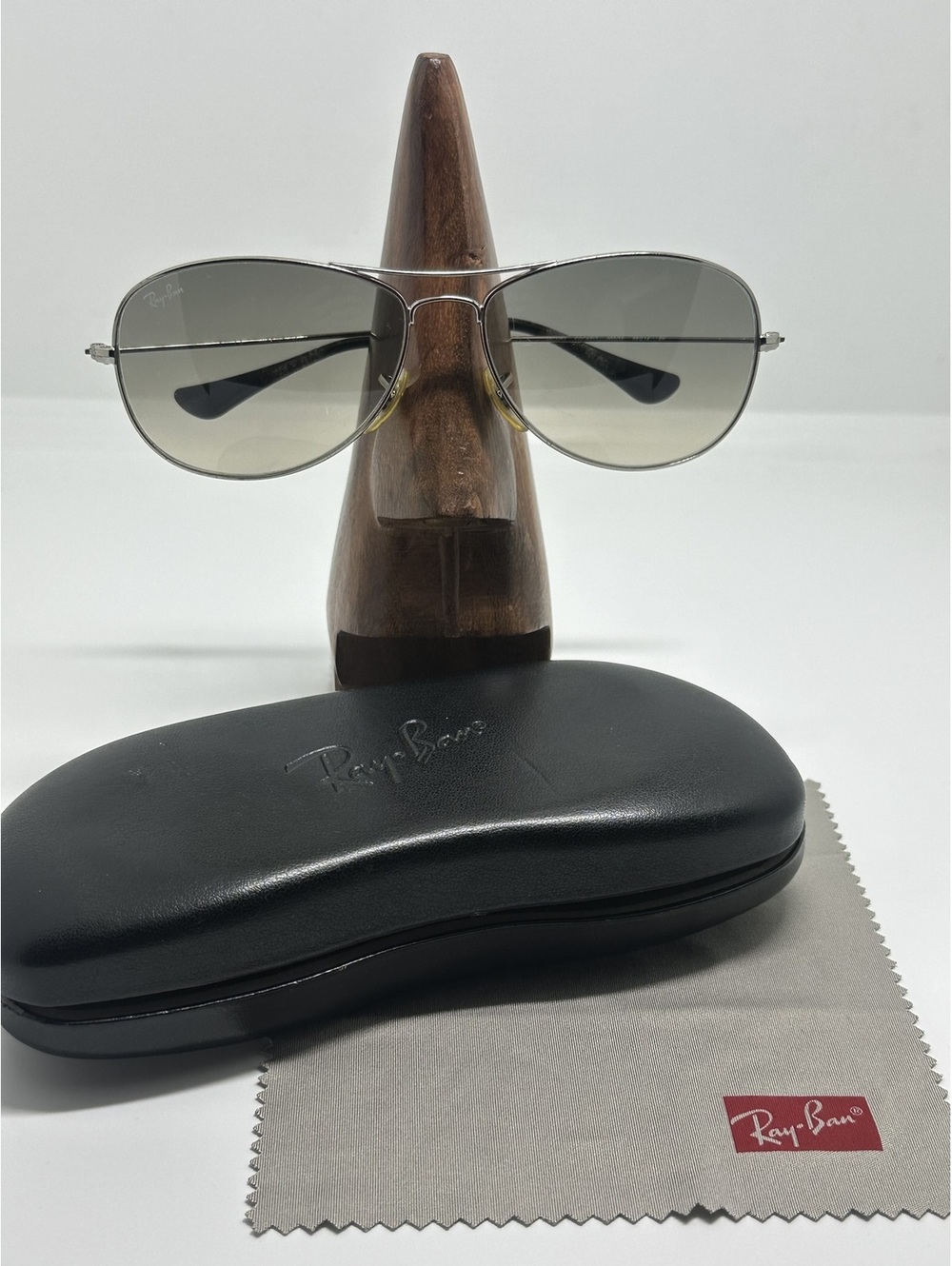 Ray-Ban Cockpit Aviator Silver Frame Gradient Lens Sunglasses